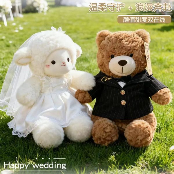 Wedding Sheep Plush Couple Soft Stuffed Toys Gift