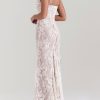 Wedding Vintage Cream Lace Maxi Dress With Gloves