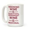 Weekend Wine is Recreational Weeknight Wine is Medicinal Coffee Mug