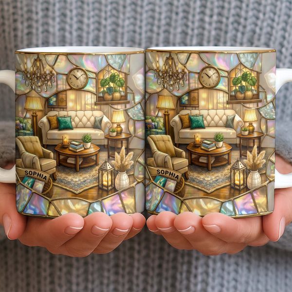 Welcome To Your Cozy Corner Featuring Interior Design Elements - Personalized Custom Coffee Mug - JBS130_MG