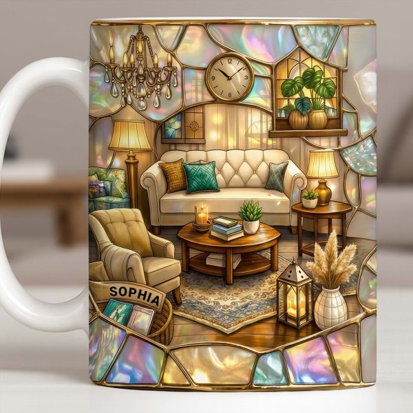 Welcome To Your Cozy Corner Featuring Interior Design Elements - Personalized Custom Coffee Mug - JBS130_MG