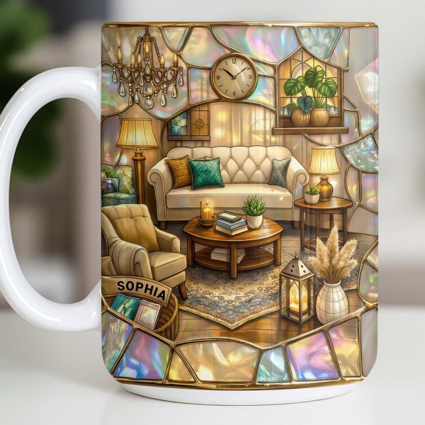 Welcome To Your Cozy Corner Featuring Interior Design Elements - Personalized Custom Coffee Mug - JBS130_MG