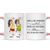 We'll Be Friends Until We're Old And Senile Funny Cartoon Besties Personalized Mug
