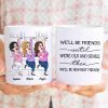We'll Be Friends Until We're Old And Senile Funny Cartoon Besties Personalized Mug
