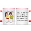 We'll Be Friends Until We're Old And Senile Funny Cartoon Besties Personalized Mug