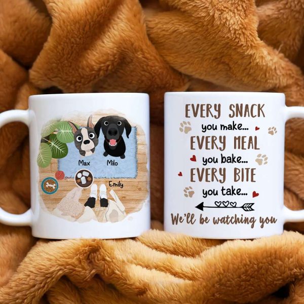 We'll Be Watching You, Gift For Dog Lover, Personalized Mug, Dog Lover Coffee Mug
