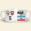 Well Done Dad, Gift For Dad, Personalized Mug, Super Sperm Kids Coffee Mug 04HUHN100423