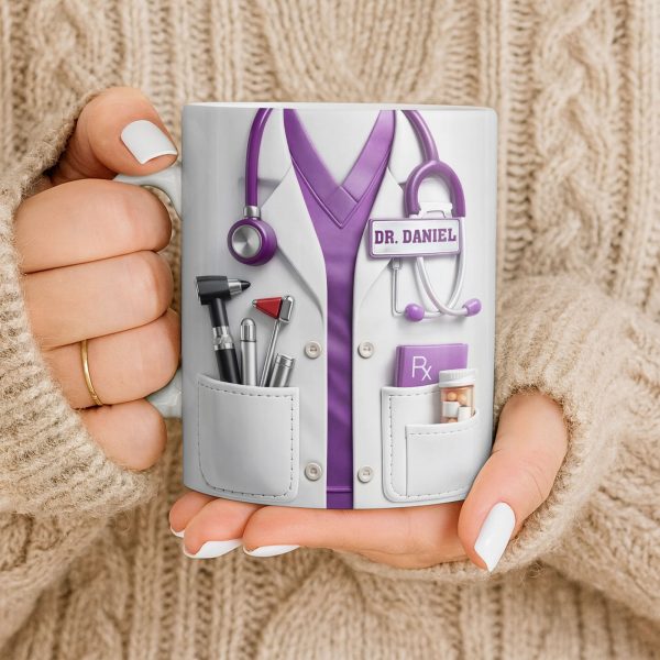Well I'm A Doctor So Let's Assume I'm Right, Medical Scrubs and Stethoscope - Personalized Custom Coffee Mug - DOC098_MG