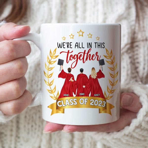 We're All In This Together, Personalized White Mug, Gifts For Graduation