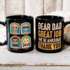 We're Awesome Thank You, Dear Dad Personalized Black Mug Gift 02QHDT190523HH