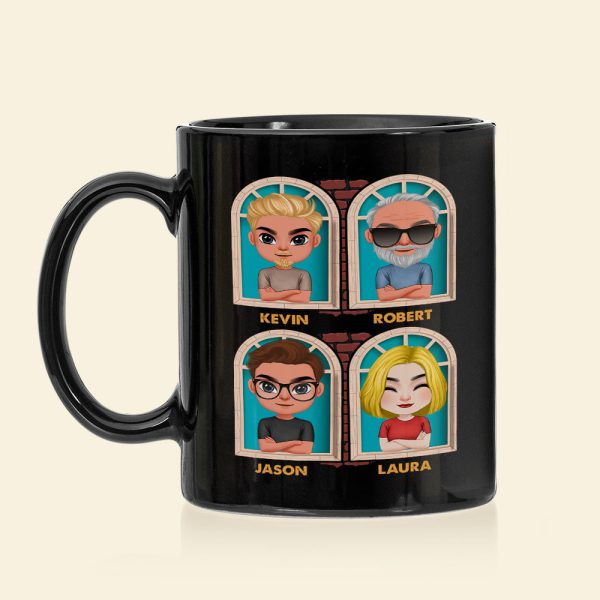 We're Awesome Thank You, Dear Dad Personalized Black Mug Gift 02QHDT190523HH