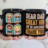 We're Awesome Thank You, Dear Dad Personalized Black Mug Gift 02QHDT190523HH