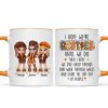 We're Besties Sisters Until We Die Personalized Mug, Fall Season Gift