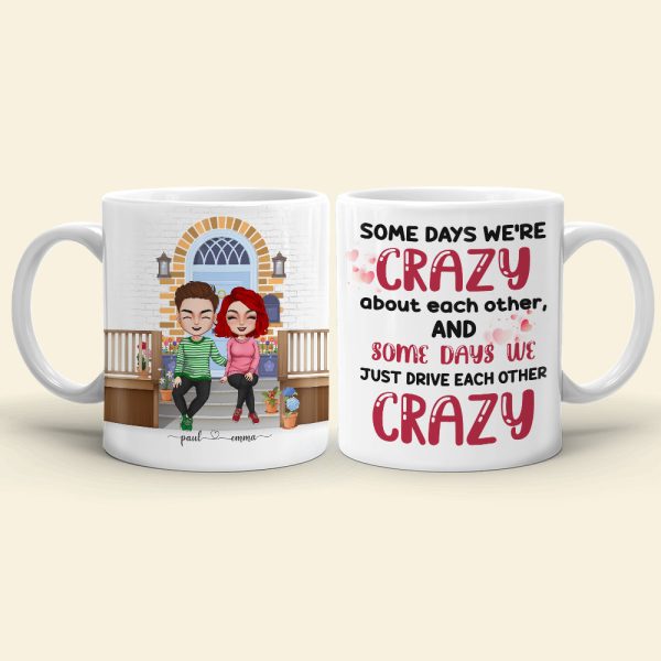 We're Crazy About Each Other, Couple Celebrating White Mug