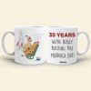We're Really Rocking This Marriage Shit Personalized Funny Old Couple Mug, Gift For Couple