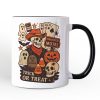 Western Halloween Skeleton Personalized Mug, Haunted Motel Trick or Treat Gift with Custom Name