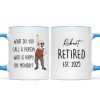 What Do You Call A Person Happy On Monday Personalized Mug, Funny Retirement Gift For Colleagues, Mom, Dad