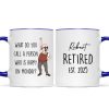What Do You Call A Person Happy On Monday Personalized Mug, Funny Retirement Gift For Colleagues, Mom, Dad