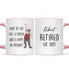 What Do You Call A Person Happy On Monday Personalized Mug, Funny Retirement Gift For Colleagues, Mom, Dad