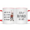 What Do You Call A Person Happy On Monday Personalized Mug, Funny Retirement Gift For Colleagues, Mom, Dad
