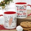When We Are Old I Will Be By Your Side Lifting Your Cock - Personalized Couple Mug - Gift For Couple