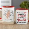 When We Are Old I Will Be By Your Side Lifting Your Cock - Personalized Couple Mug - Gift For Couple