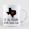 Where It All Began Doll Couple Sitting State Map Gift Anniversary Gift For Her For Him Personalized Mug