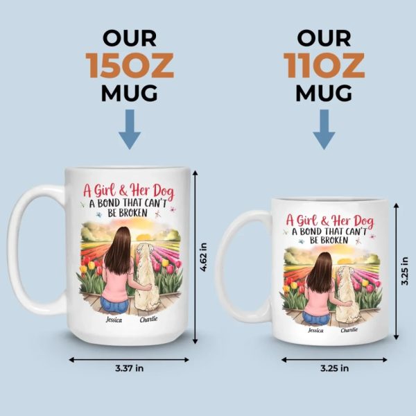 Where She Goes, I Go - Dog Personalized Custom Mug - Mother's Day, Gift For Pet Owners, Pet Lovers