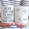 Whether Near Or Far, We Can Always Have A Drink Together - Bestie Personalized Custom Mug - Christmas Gift For Best Friends, BFF, Sisters