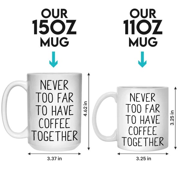 Whether Near Or Far, We Can Always Have A Drink Together - Bestie Personalized Custom Mug - Christmas Gift For Best Friends, BFF, Sisters
