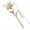 White 24K Artificial Roses for Gifts and Decoration