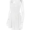 White Backless Bow Mini Dress