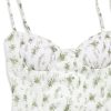 White Bustier Floral Print Mini Dress