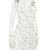 White Bustier Floral Print Mini Dress