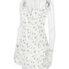 White Bustier Floral Print Mini Dress
