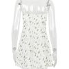 White Bustier Floral Print Mini Dress