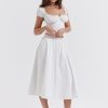White Buttoned Drawstring Crop Top and Midi Skirt Two Piece Set