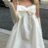 White Cami Bow Mini Dress