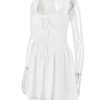 White Corset Lace Flare Mini Dress
