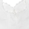 White Cupped Doily Strap V-neck Mini Dress