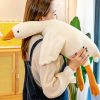 White Goose Plush Pillow Soft Stuffed Animal Toy for Kids