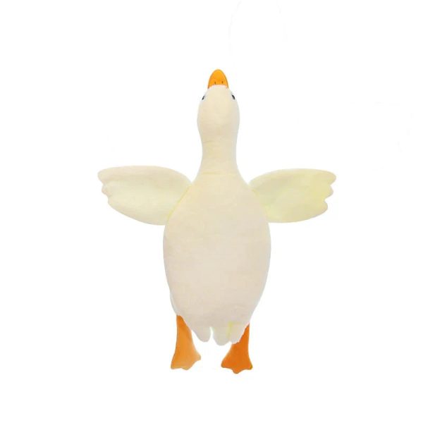 White Goose Plush Pillow Soft Stuffed Animal Toy for Kids