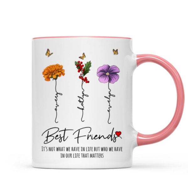 Who We Have In Our Life That Matters Birth Month Flowers Personalized Mug, Gift For Besties, Sisters
