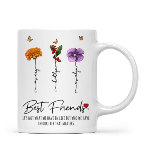 Who We Have In Our Life That Matters Birth Month Flowers Personalized Mug, Gift For Besties, Sisters