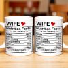 Wife Nutrition Facts Serving Size: 1 Amazing Woman, Nutrition Facts Label - Personalized Custom Coffee Mug - CPL378_MG