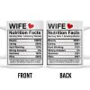 Wife Nutrition Facts Serving Size: 1 Amazing Woman, Nutrition Facts Label - Personalized Custom Coffee Mug - CPL378_MG