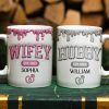 Wifey Hubby Est Couple - 3D Inflated Effect Printed Mug, Personalized White Edge-to-Edge Mug