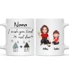Wish You Lived Next Door Grandma & Grandkids Personalized Mug
