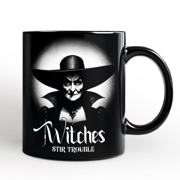 Witch Spooky Portrait Personalized Mug Horror Villain Theme Halloween Gift with Custom Name