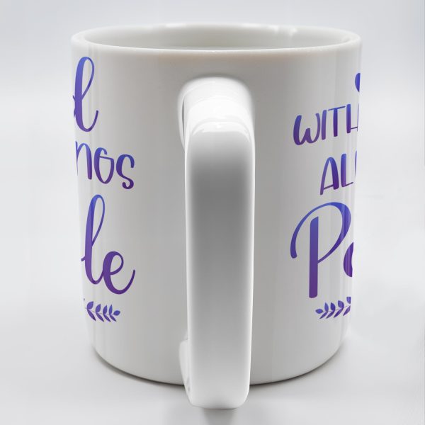 With God All Things Are Possible, Religious Quote - Personalized Custom Coffee Mug - FTH063_MG